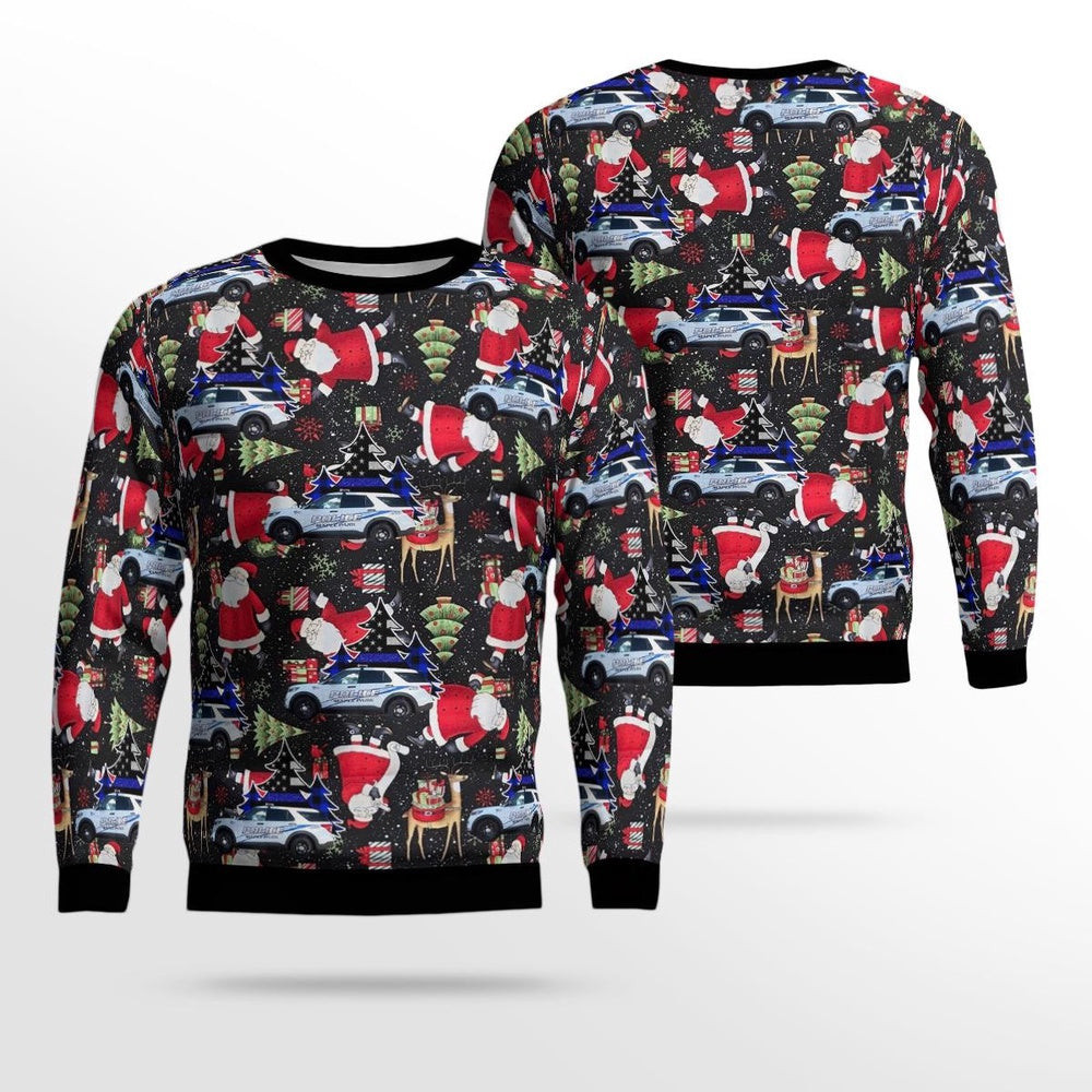 Maple Park Police Department Unit 0 Maple Park Illinois Christmas AOP Ugly Sweater Christmas Unisex Sweaters Gift For Christmas