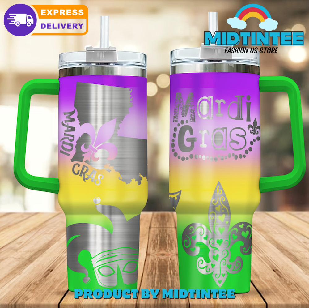 Mardi Gras Custom Stanley Cup 40 oz 30 oz Tumbler With HandleTVC2301905