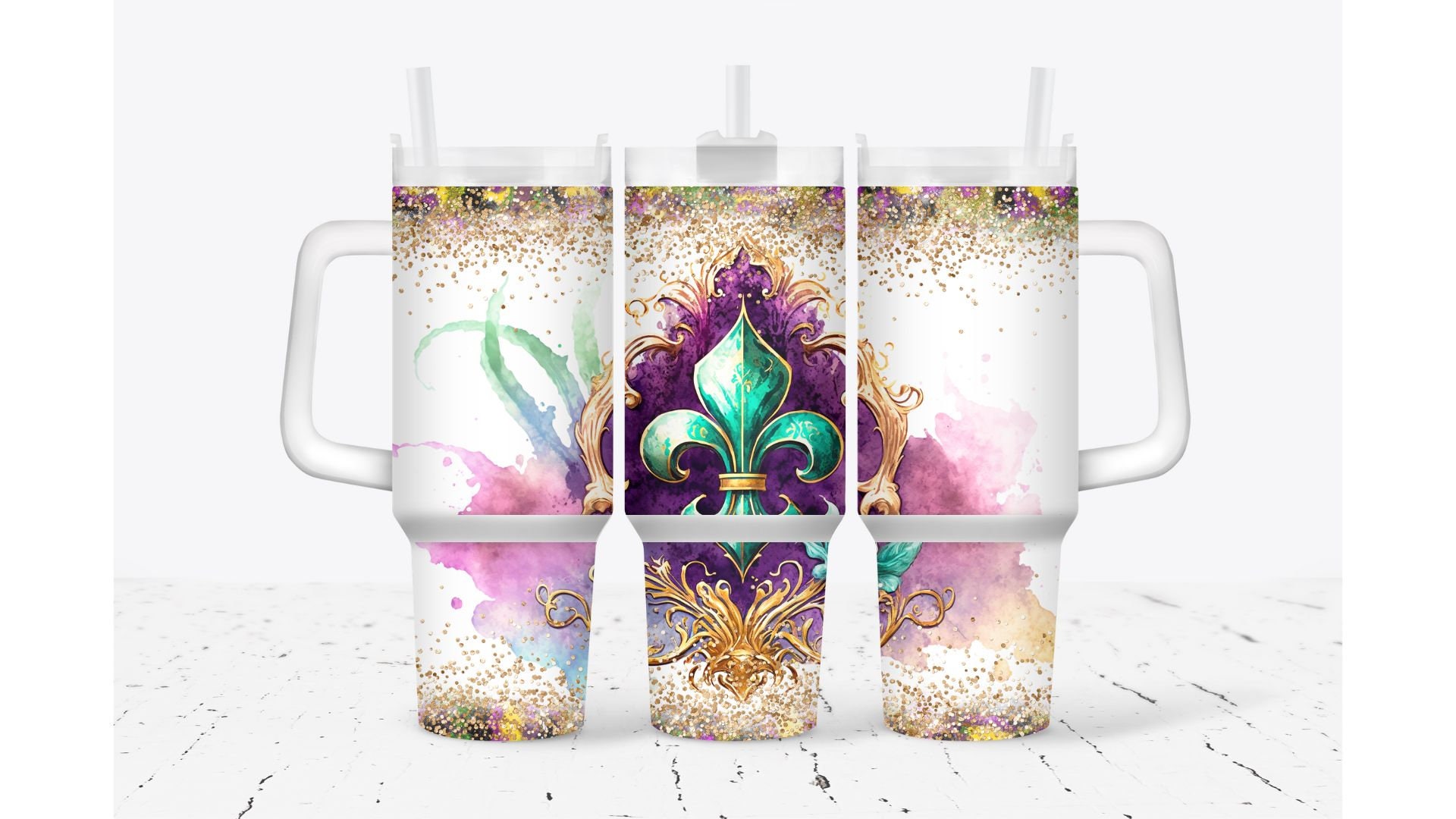 Mardi Gras Custom Stanley Cup 40 oz 30 oz Tumbler With HandleTVC2301919