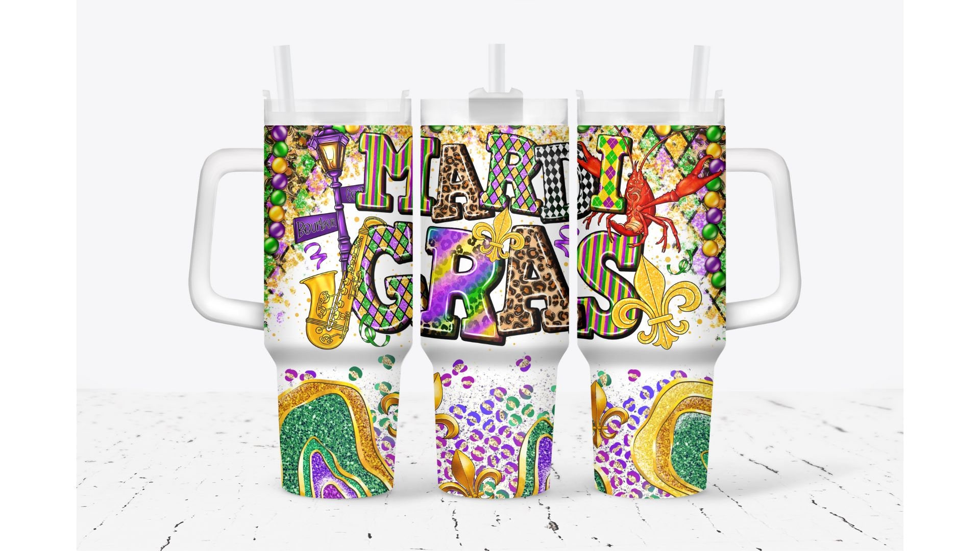 Mardi Gras Custom Stanley Cup 40 oz 30 oz Tumbler With HandleTVC2301930