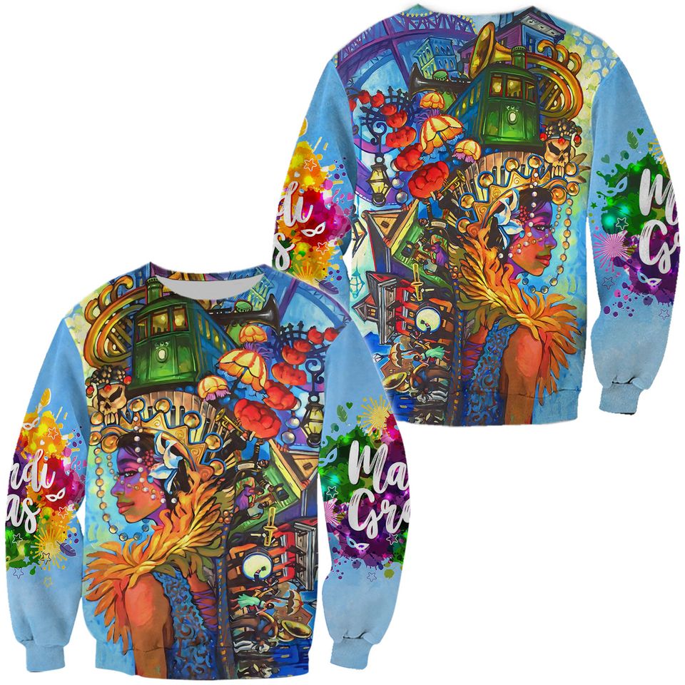 Mardi Gras Girl Sweatshirt