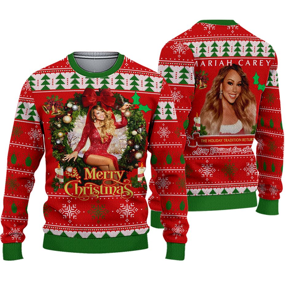 Mariah Carey Merry Christmas One And All Ugly Xmas Sweater, Christmas Gift