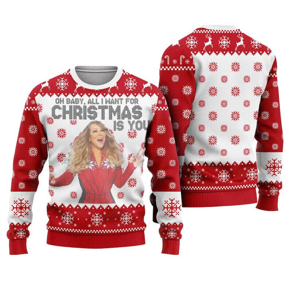 Mariah Carey Xmas Ugly Sweater, Xmas Lover Ugly