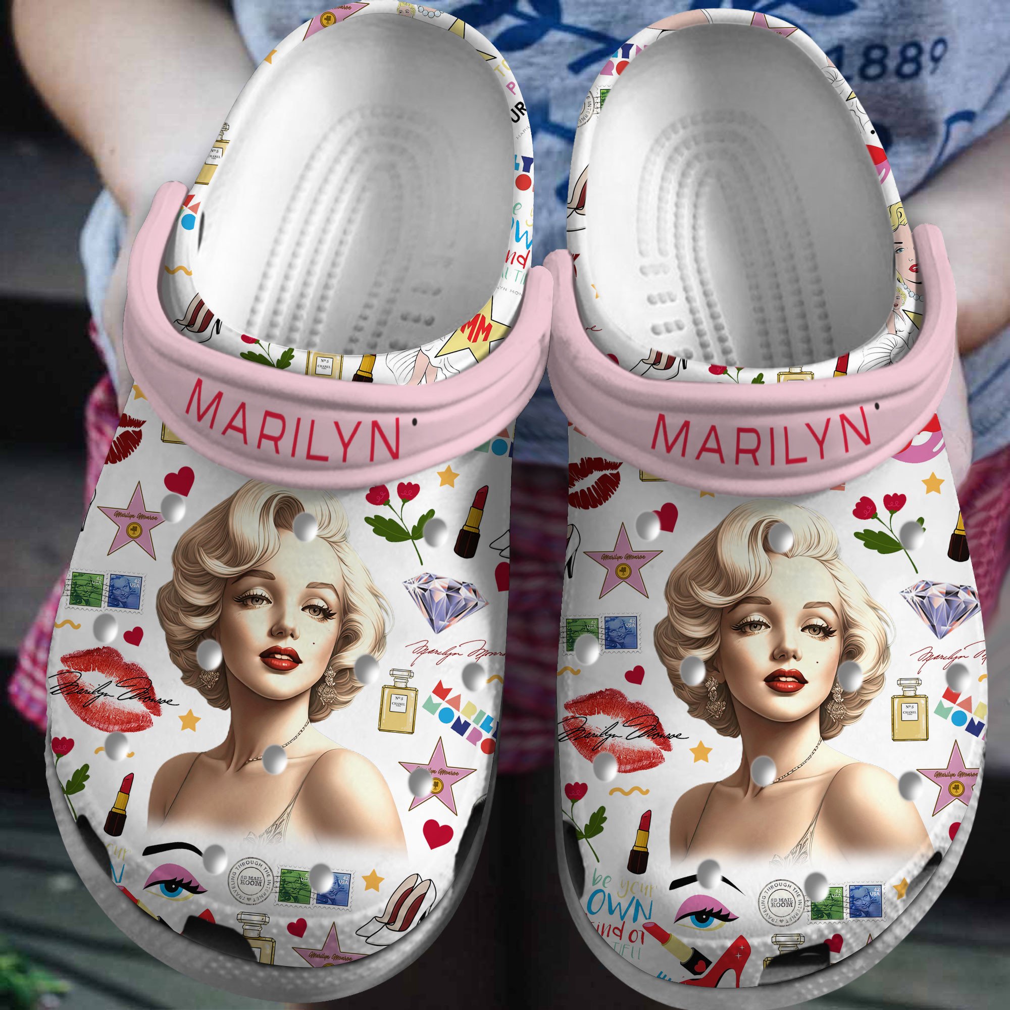 Marilyn Monroe Movie Crocs Crocband Clogs Shoes Comfortable For Men Women and Kids