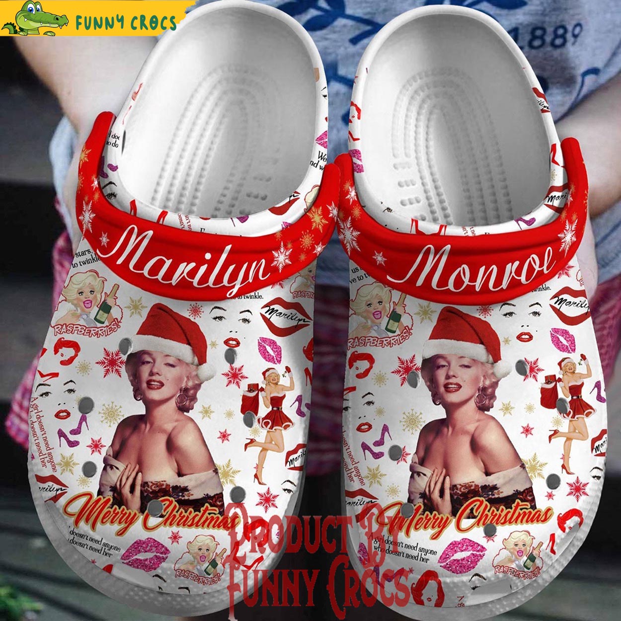 Marilyn Monroe Music ChristmasCrocs Crocband Clogs Shoes Comfortable For Men Women and Kids