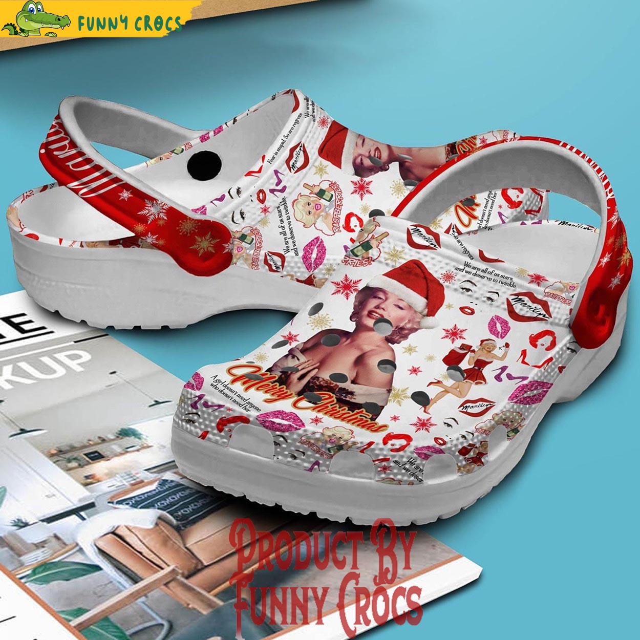 Marilyn Monroe Music ChristmasCrocs Crocband Clogs Shoes Comfortable For Men Women and Kids - Image 2