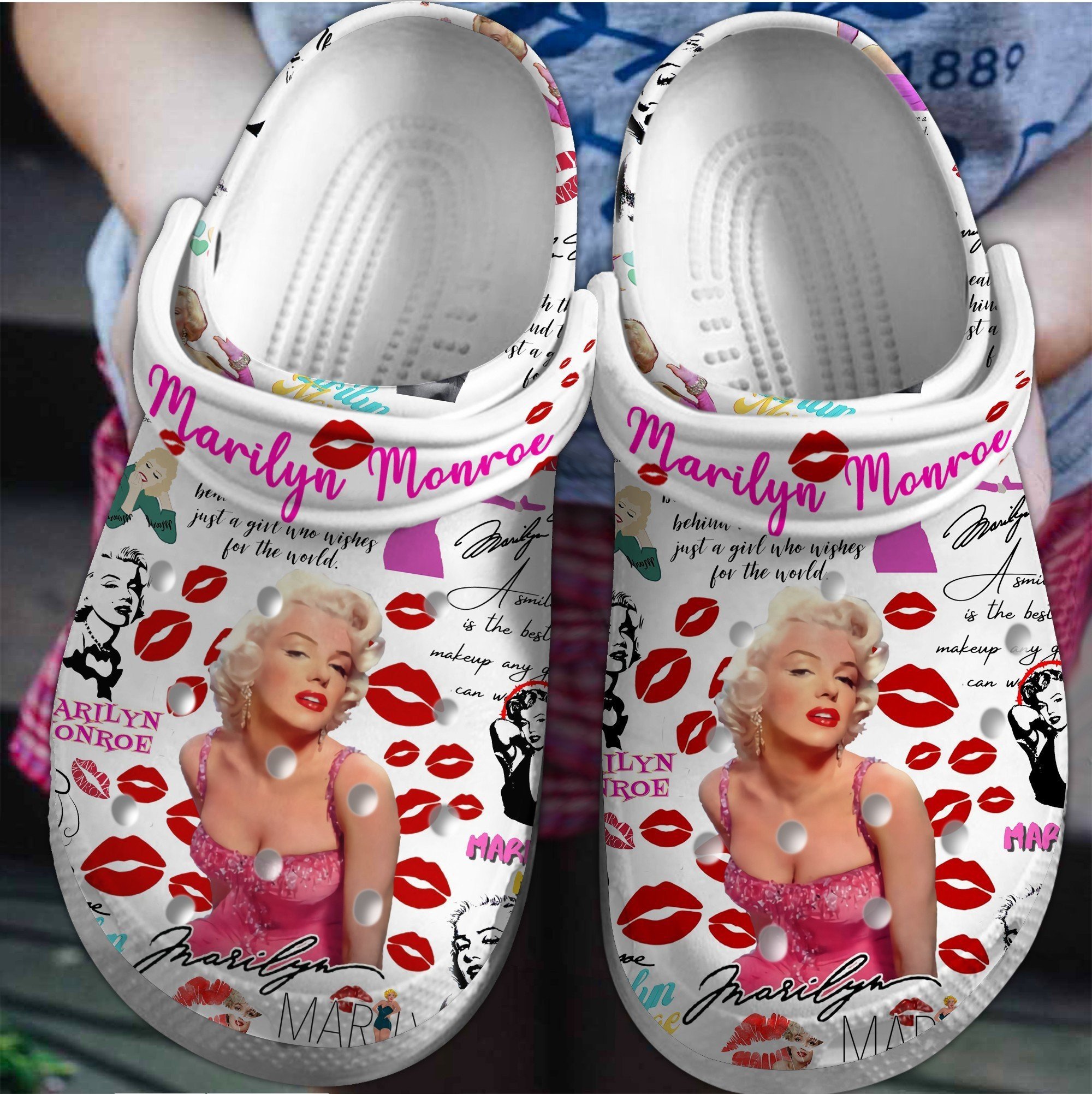 Marilyn Monroe Music Crocs Crocband Clogs Shoes Comfortable For Men Women and Kids