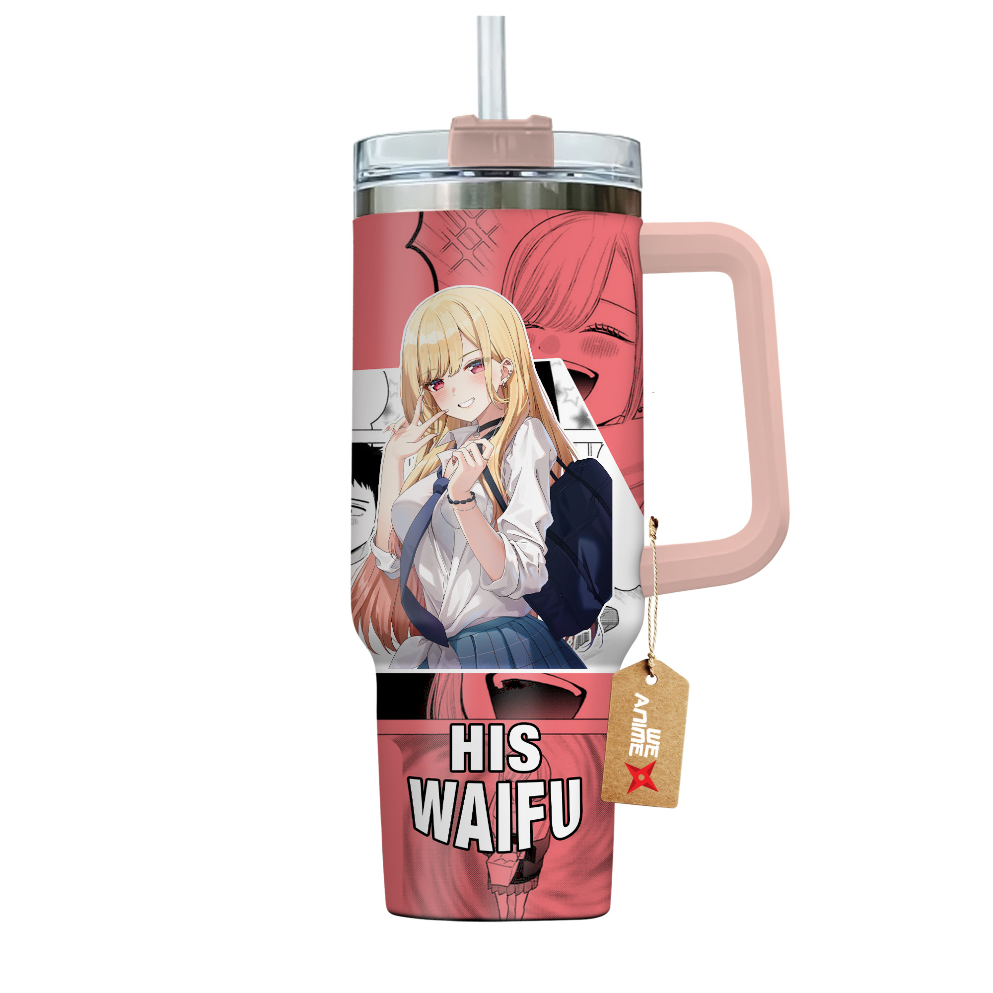 Marin Kitagawa & Gojou Wakana My Dress-Up Darling Anime Valentine Custom Stanley Cup 40 oz 30 oz Tumbler With HandleTVC2301137 - Image 4