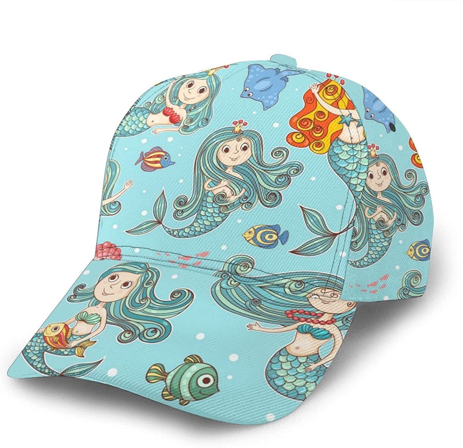 Marine Sea Life Print Classic Baseball 3D Cap Adjustable Twill Sports Dad Hats for Unisex Trucker Hats Custom Hats Gifts For Men & Women