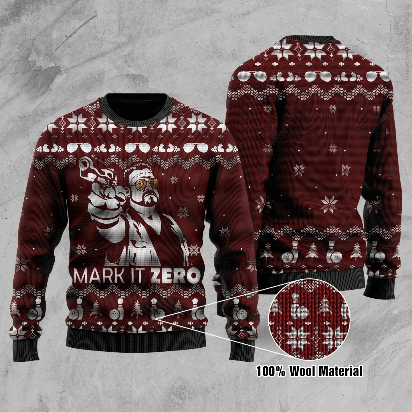 Mark It Zero 3D Printed Ugly Christmas Sweater Adult 3D Funny Matching for family