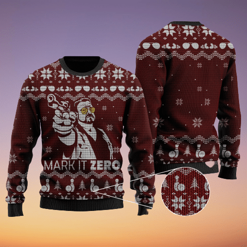 Mark It Zero Ugly Christmas Sweater Adult 3D Funny Matching for family