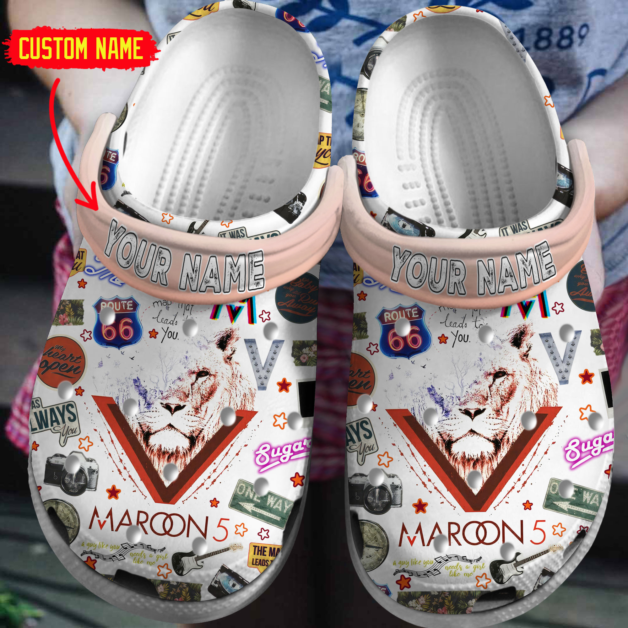 Maroon 5 Music Crocs Crocband Clogs Shoes Comfortable For Men Women and Kids