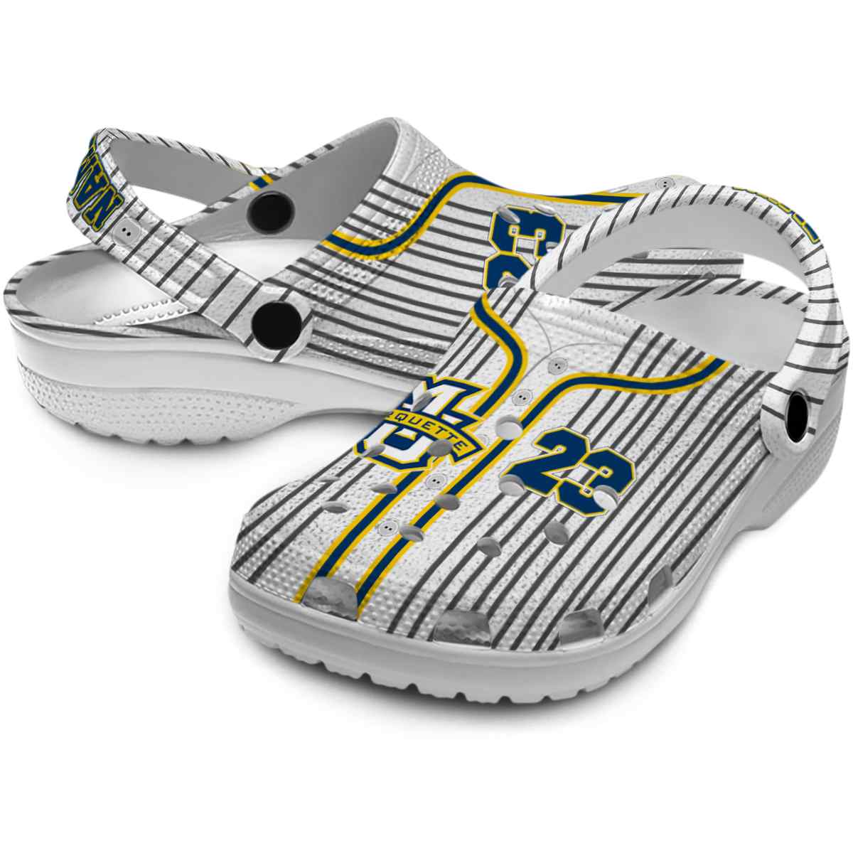 Marquette Golden Eagles NCAA Sport Crocs Crocband Clogs Shoes Comfortable For Men Women and Kids