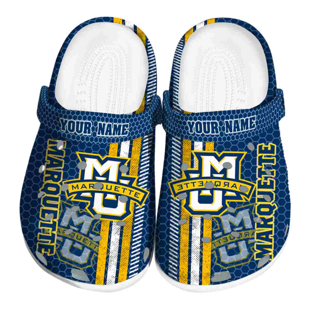 Marquette Golden Eagles NCAA Sport Crocs Crocband Clogs Shoes Comfortable For Men Women and Kids