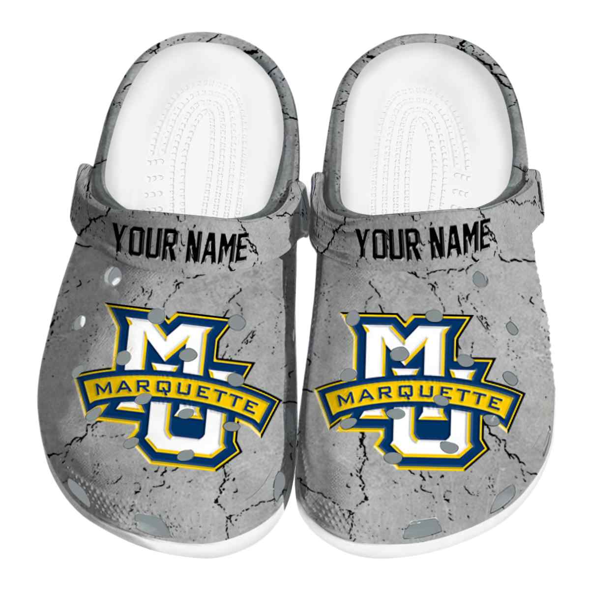 Marquette Golden Eagles NCAA Sport Crocs Crocband Clogs Shoes Comfortable For Men Women and Kids