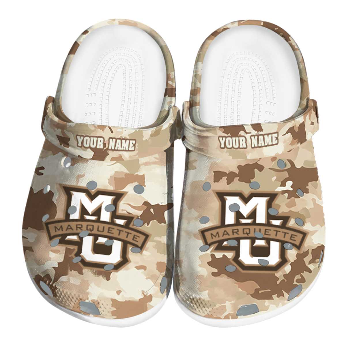 Marquette Golden Eagles NCAA Sport Crocs Crocband Clogs Shoes Comfortable For Men Women and Kids