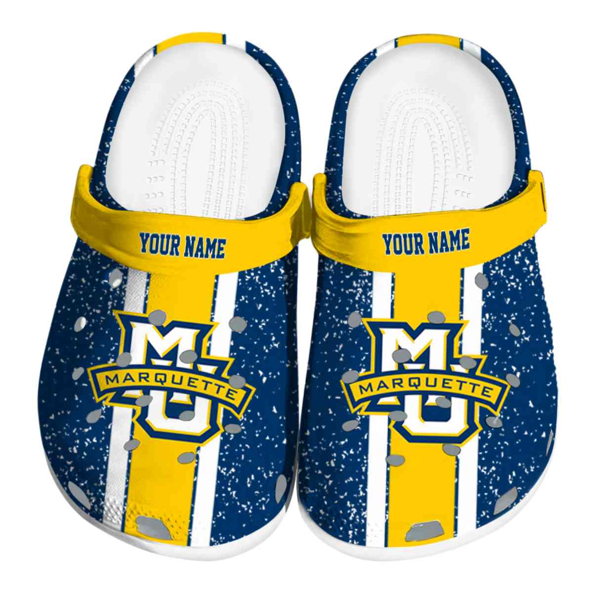 Marquette Golden Eagles NCAA Sport Crocs Crocband Clogs Shoes Comfortable For Men Women and Kids