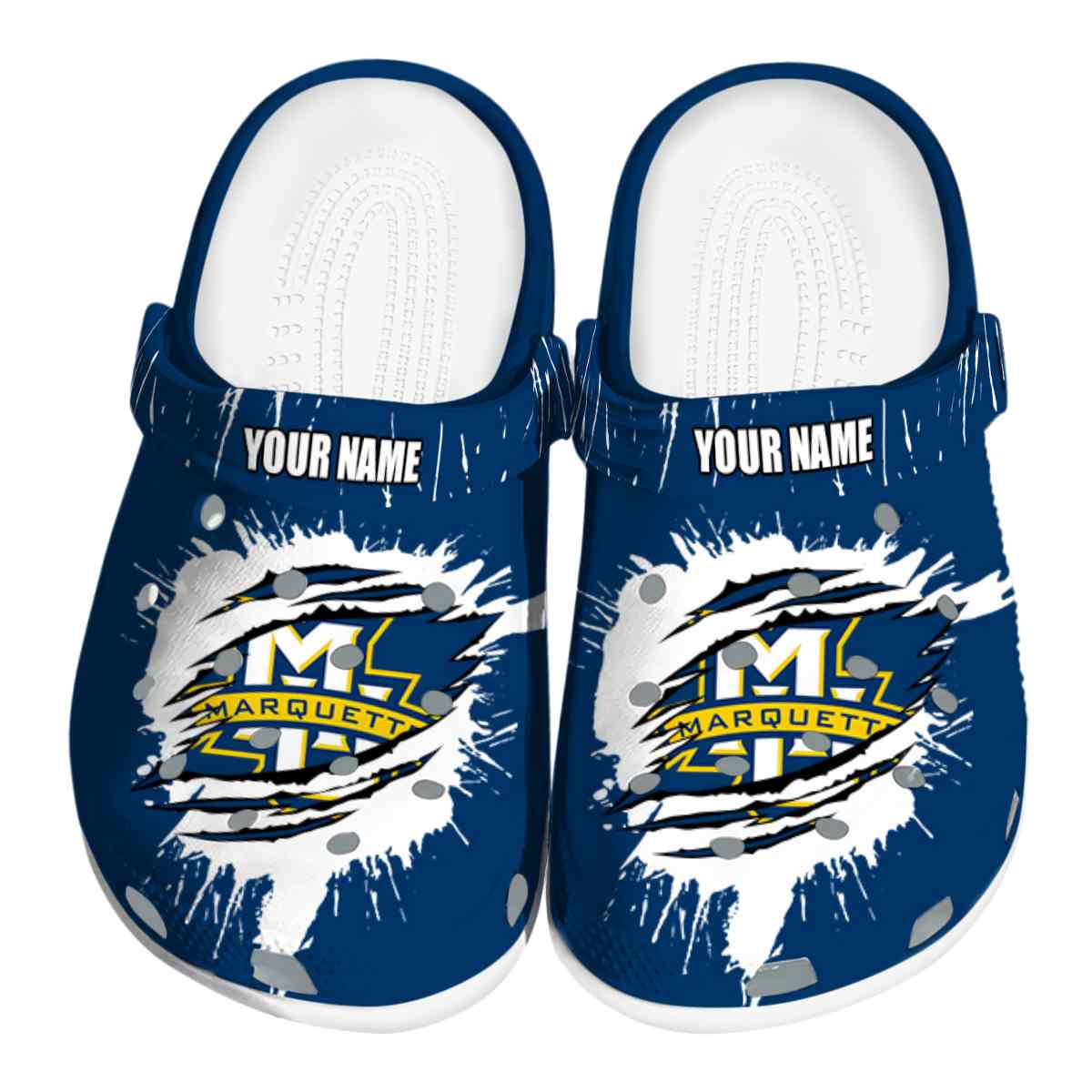 Marquette Golden Eagles NCAA Sport Crocs Crocband Clogs Shoes Comfortable For Men Women and Kids