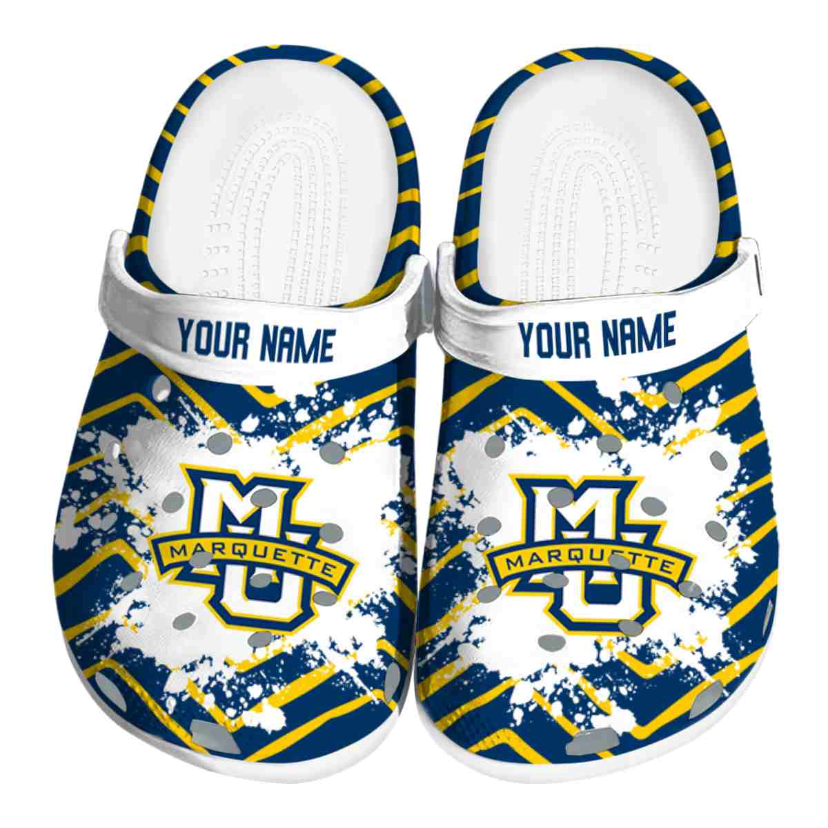 Marquette Golden Eagles NCAA Sport Crocs Crocband Clogs Shoes Comfortable For Men Women and Kids
