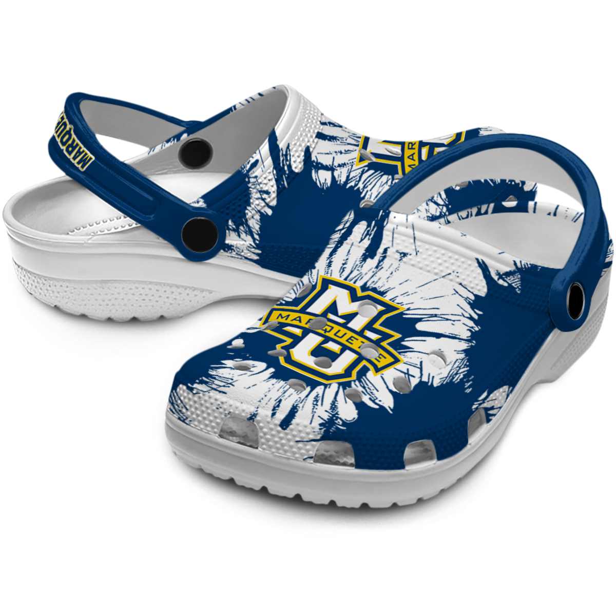 Marquette Golden Eagles NCAA Sport Crocs Crocband Clogs Shoes Comfortable For Men Women and Kids