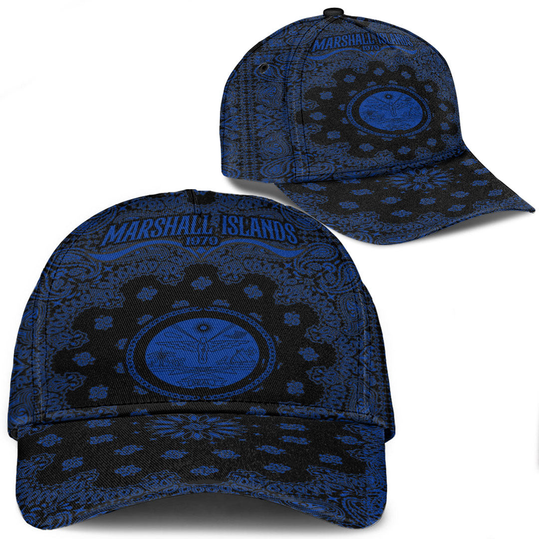 Marshall Islands Classic Cap Paisley Bandana Never Out of Date" Personalized Cap Trucker Hats Custom Hats Gifts For Men & Women"
