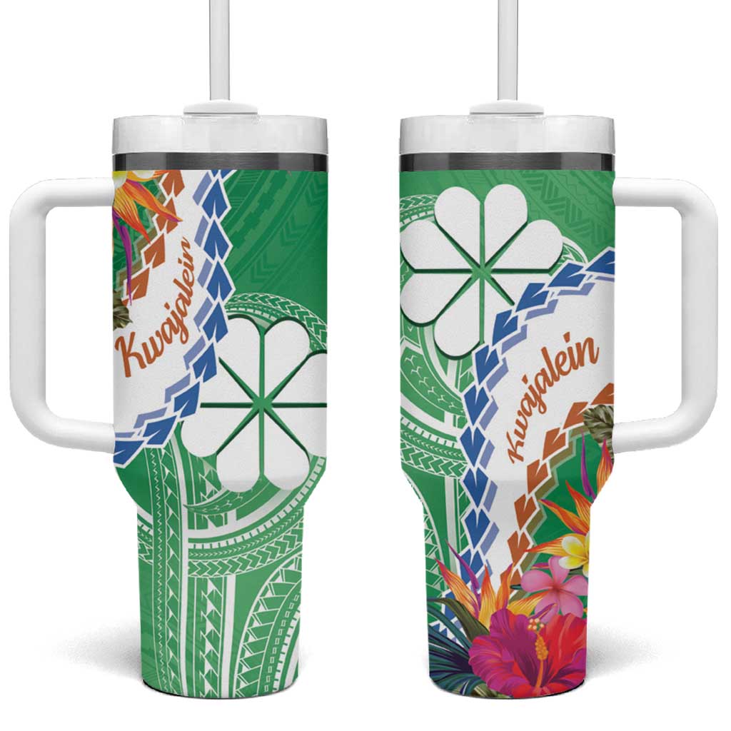 Marshall Islands Kwajalein Atoll Curves Polynesian Mix Tropical Flowers Custom Stanley Cup 40 oz 30 oz Tumbler With HandleTVC2301366