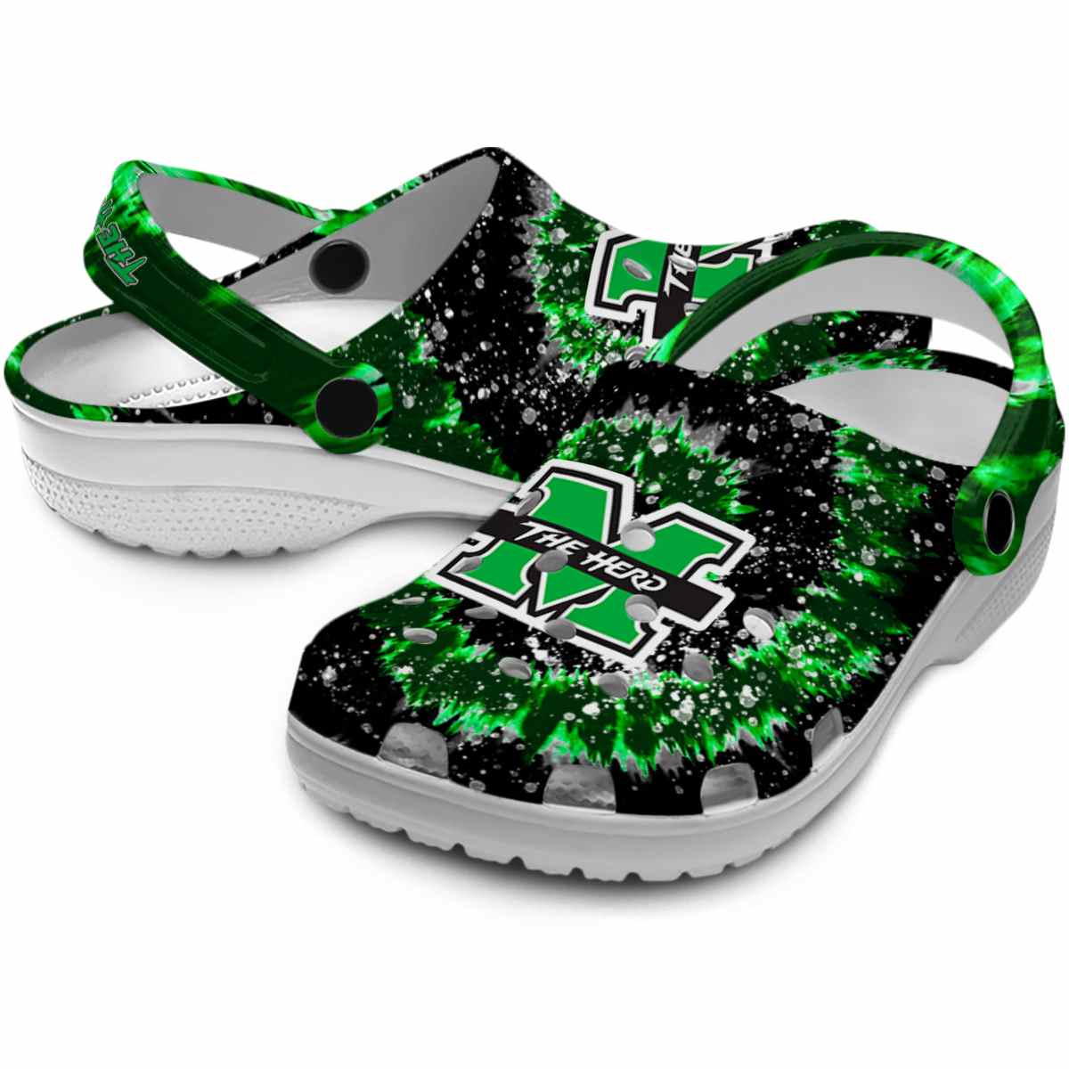 Marshall Thundering Herd NCAA Sport Crocs Crocband Clogs Shoes Comfortable For Men Women and Kids - Image 3