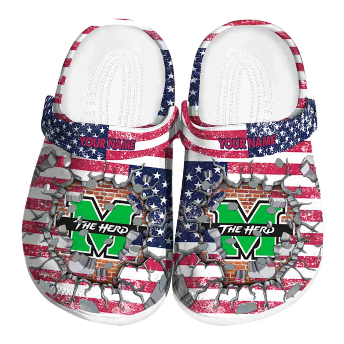 Marshall Thundering Herd NCAA Sport Crocs Crocband Clogs Shoes Comfortable For Men Women and Kids