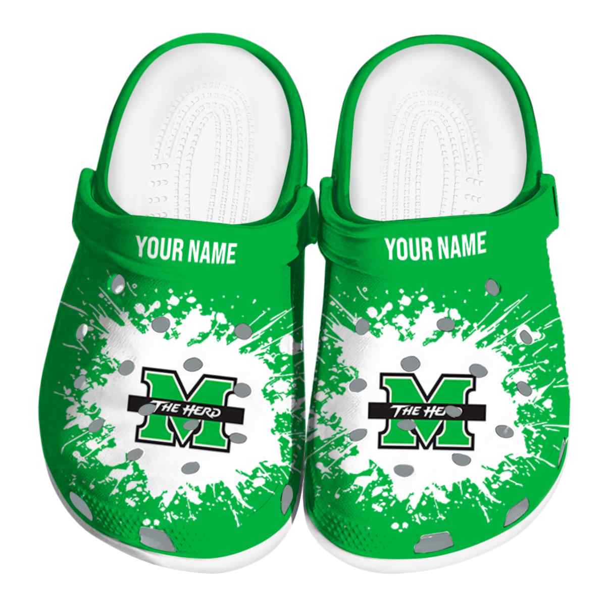 Marshall Thundering Herd NCAA Sport Crocs Crocband Clogs Shoes Comfortable For Men Women and Kids