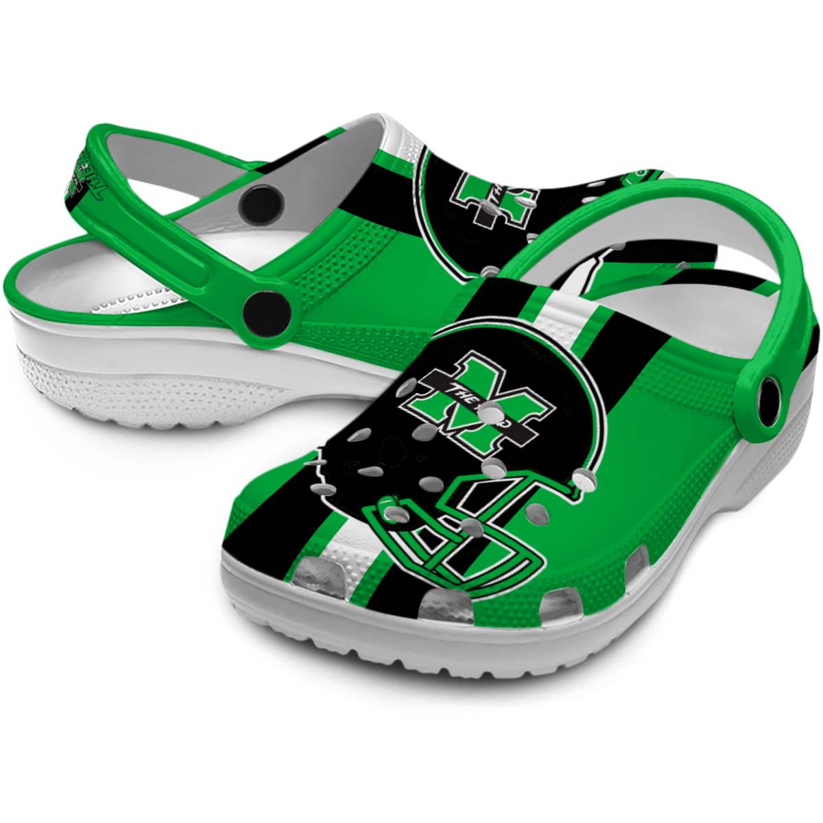 Marshall Thundering Herd NCAA Sport Crocs Crocband Clogs Shoes Comfortable For Men Women and Kids - Image 3