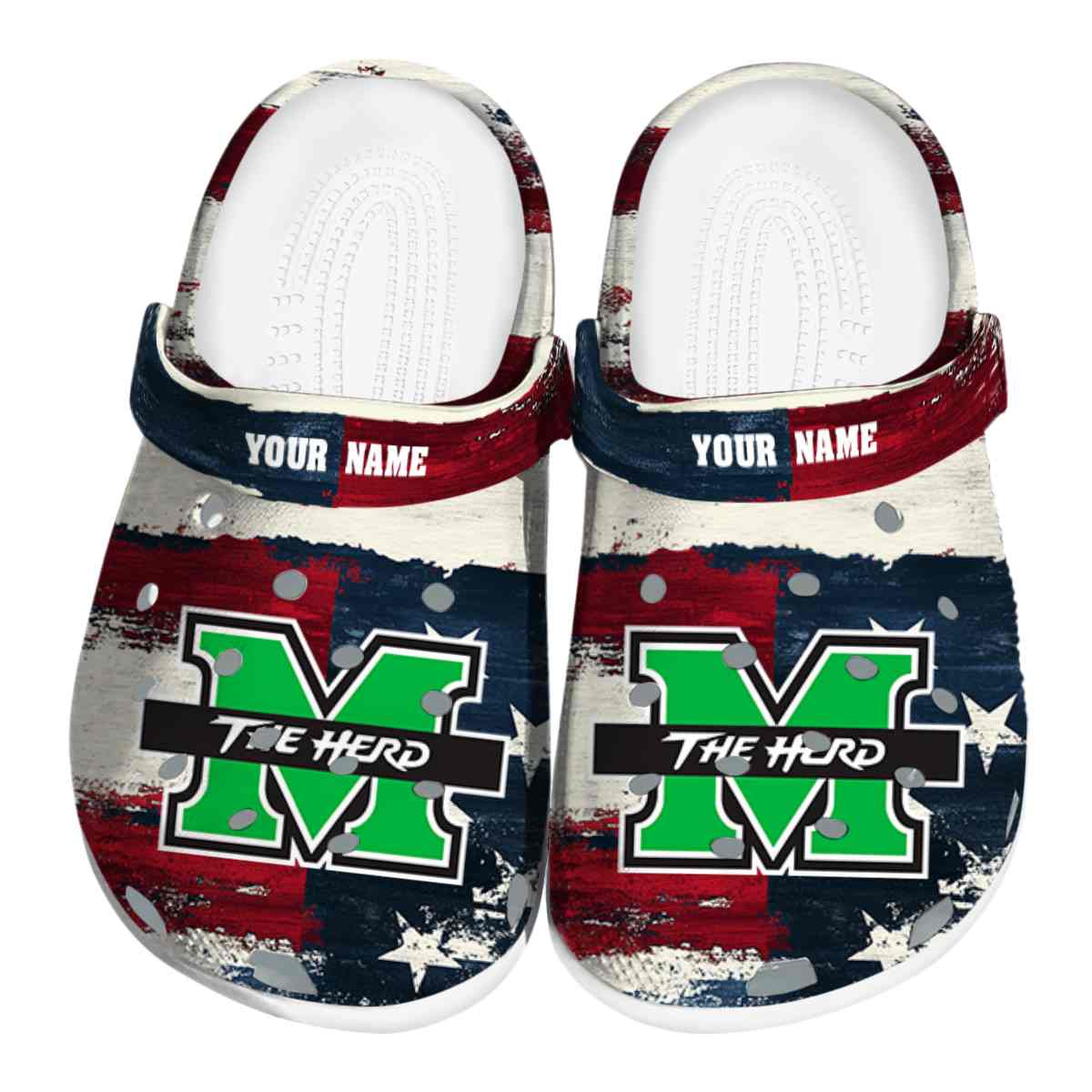 Marshall Thundering Herd NCAA Sport Crocs Crocband Clogs Shoes Comfortable For Men Women and Kids