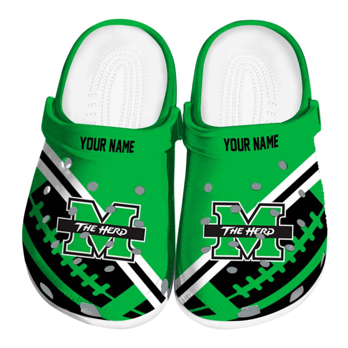 Marshall Thundering Herd NCAA Sport Crocs Crocband Clogs Shoes Comfortable For Men Women and Kids