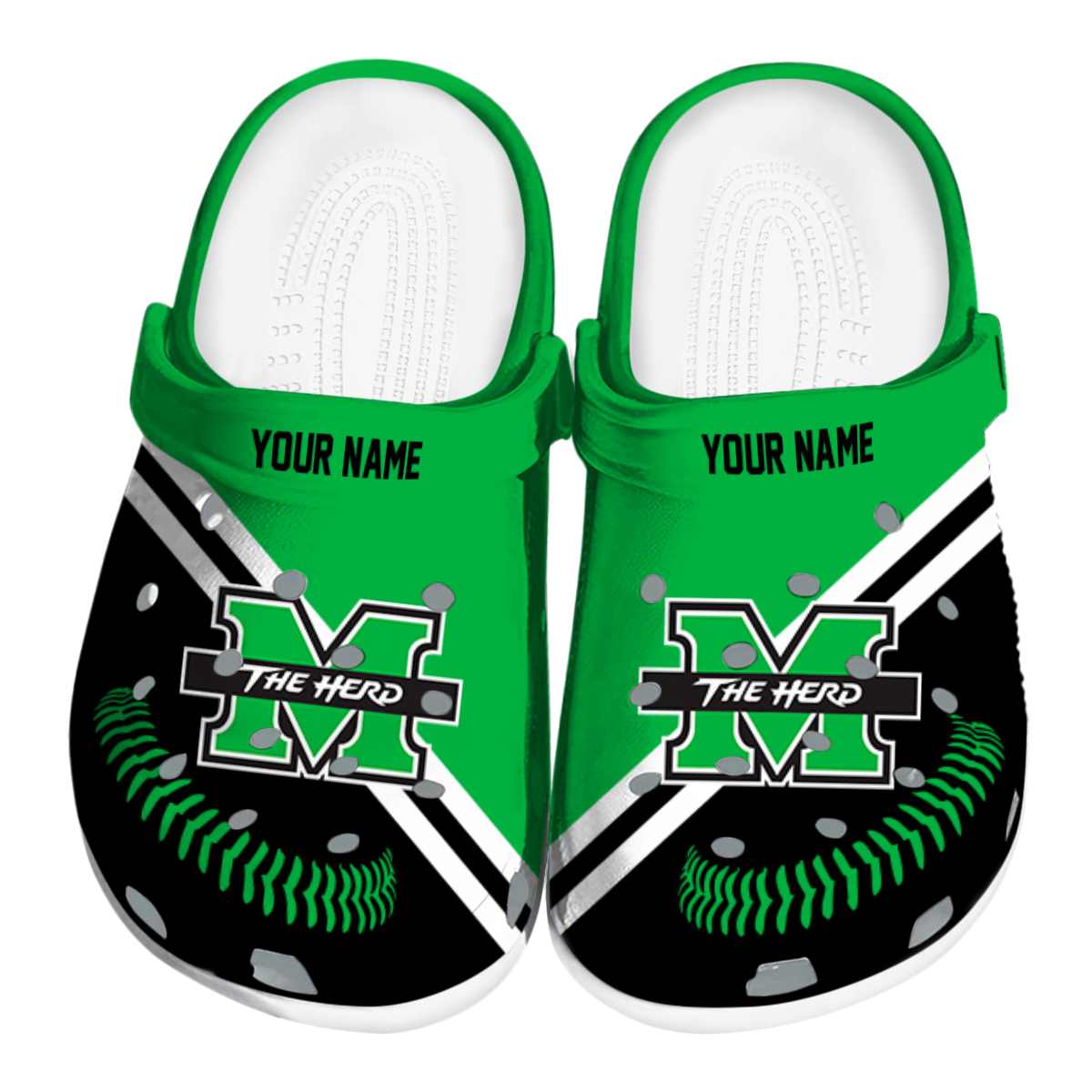 Marshall Thundering Herd NCAA Sport Crocs Crocband Clogs Shoes Comfortable For Men Women and Kids