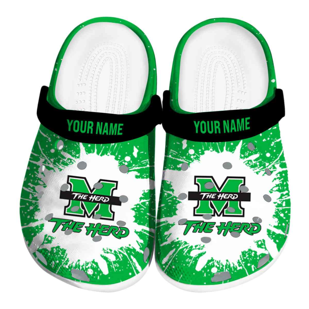 Marshall Thundering Herd NCAA Sport Crocs Crocband Clogs Shoes Comfortable For Men Women and Kids