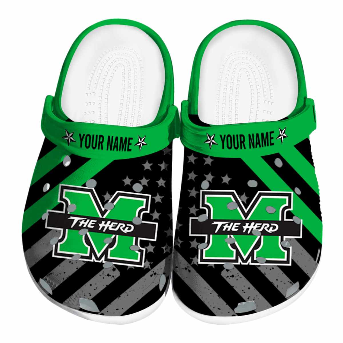 Marshall Thundering Herd NCAA Sport Crocs Crocband Clogs Shoes Comfortable For Men Women and Kids