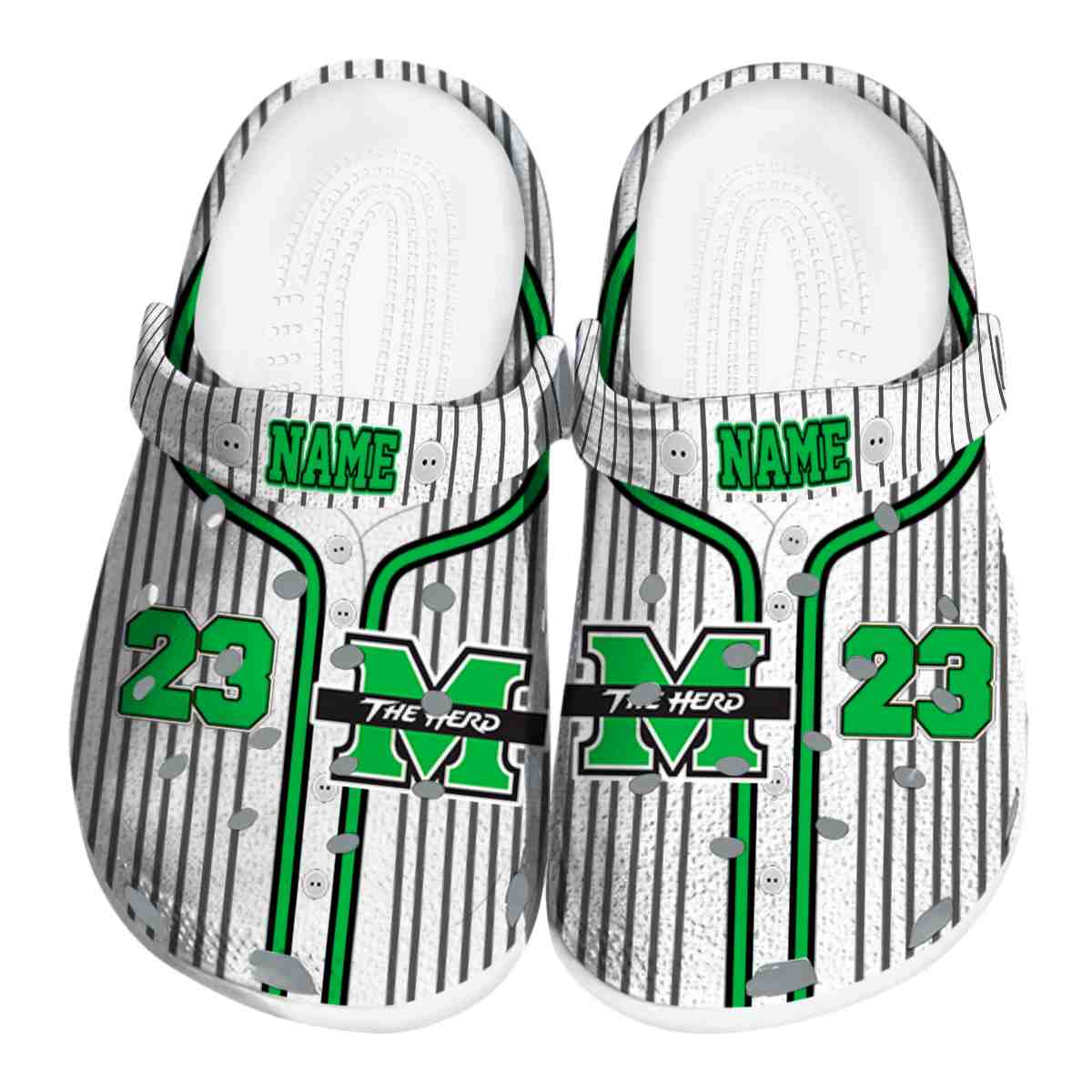 Marshall Thundering Herd NCAA Sport Crocs Crocband Clogs Shoes Comfortable For Men Women and Kids