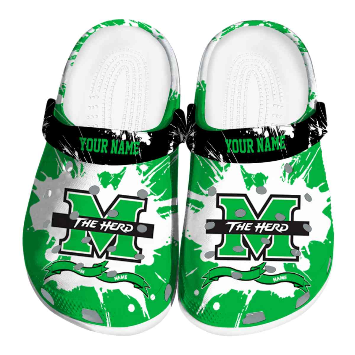 Marshall Thundering Herd NCAA Sport Crocs Crocband Clogs Shoes Comfortable For Men Women and Kids