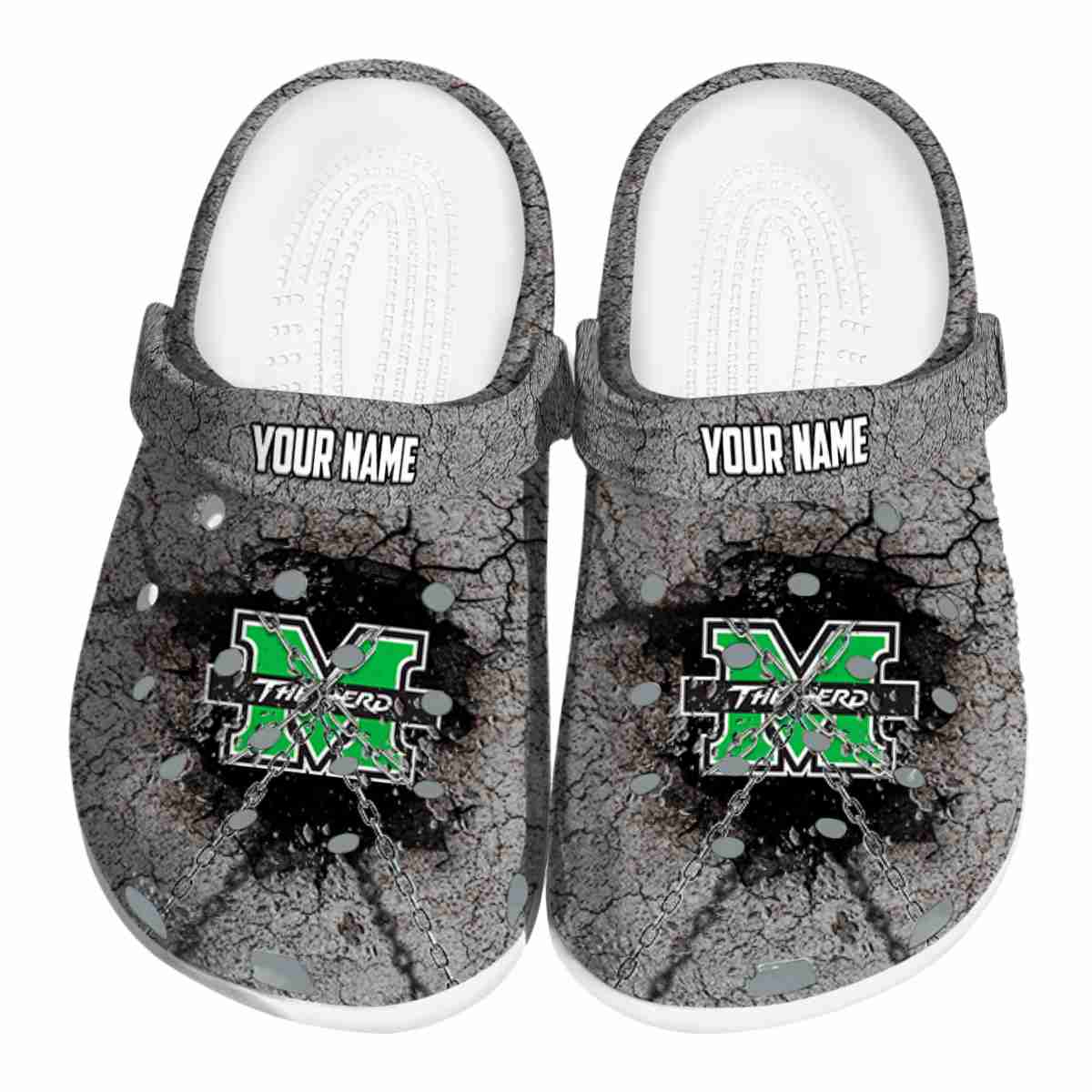 Marshall Thundering Herd NCAA Sport Crocs Crocband Clogs Shoes Comfortable For Men Women and Kids