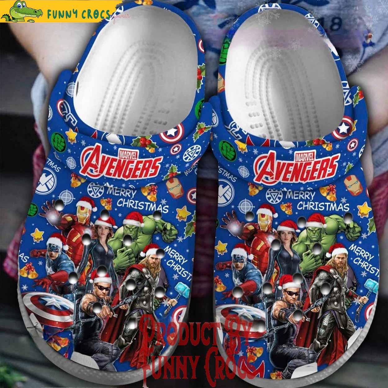 Marvel Avengers Movie Christmas Crocs Crocband Clogs Shoes Comfortable For Men Women and Kids