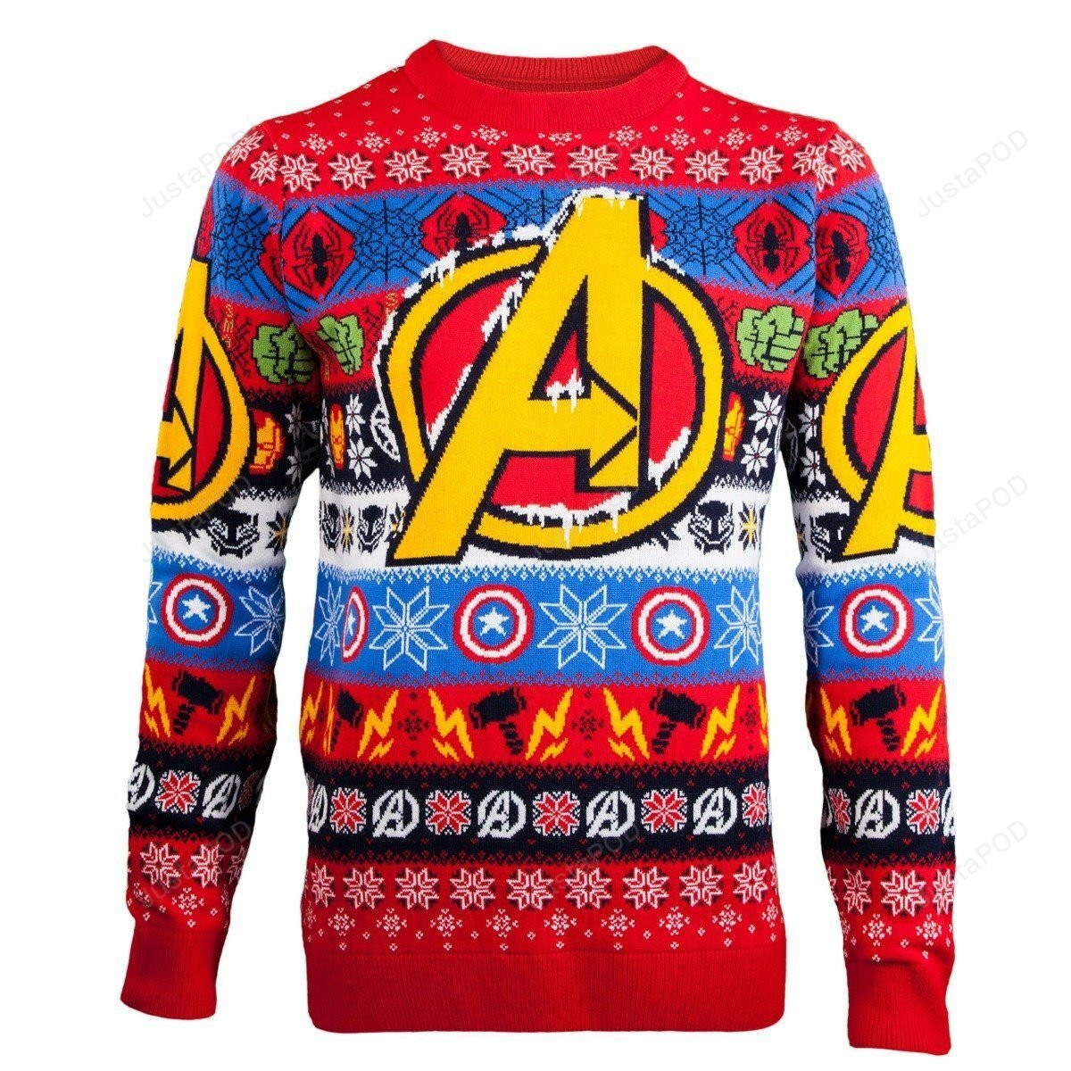 Marvel Avengers Ugly Christmas Sweater Adult 3D Funny Matching for family