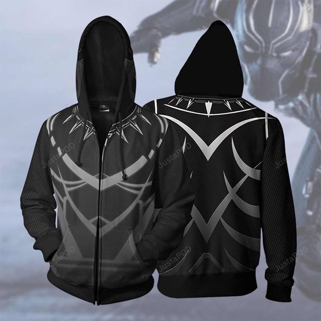 MARVEL COMICS Black Panther Cosplay 3D All Over Print Hoodie, Zip Hoodie