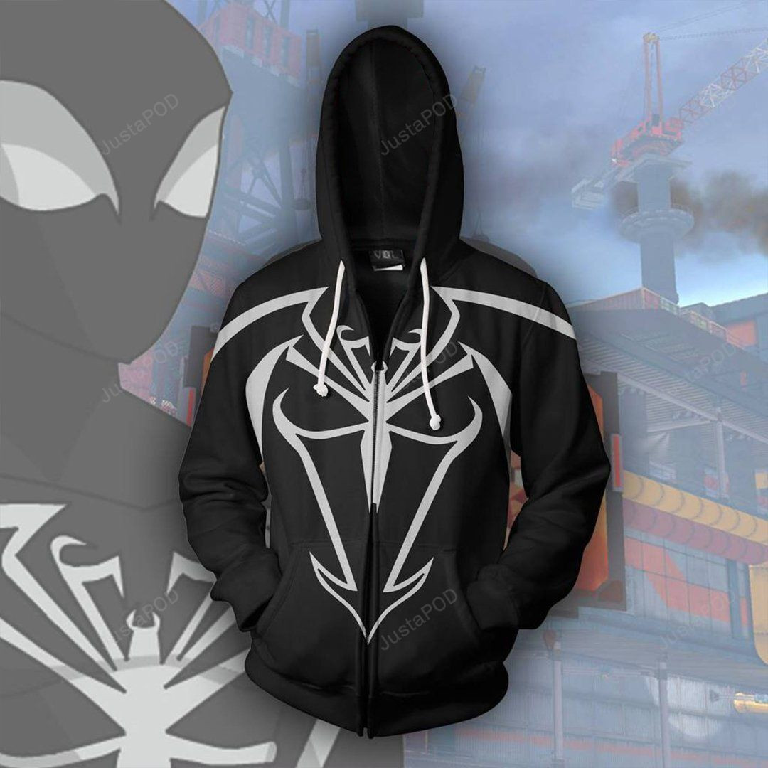 MARVEL COMICS Unlimited Symbiote Spider-Man Cosplay 3D All Over Print Hoodie, Zip Hoodie