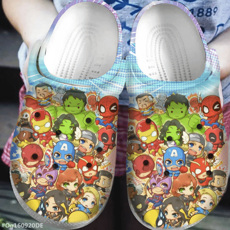 Marvel Heroes Chibi Crocband Clogs