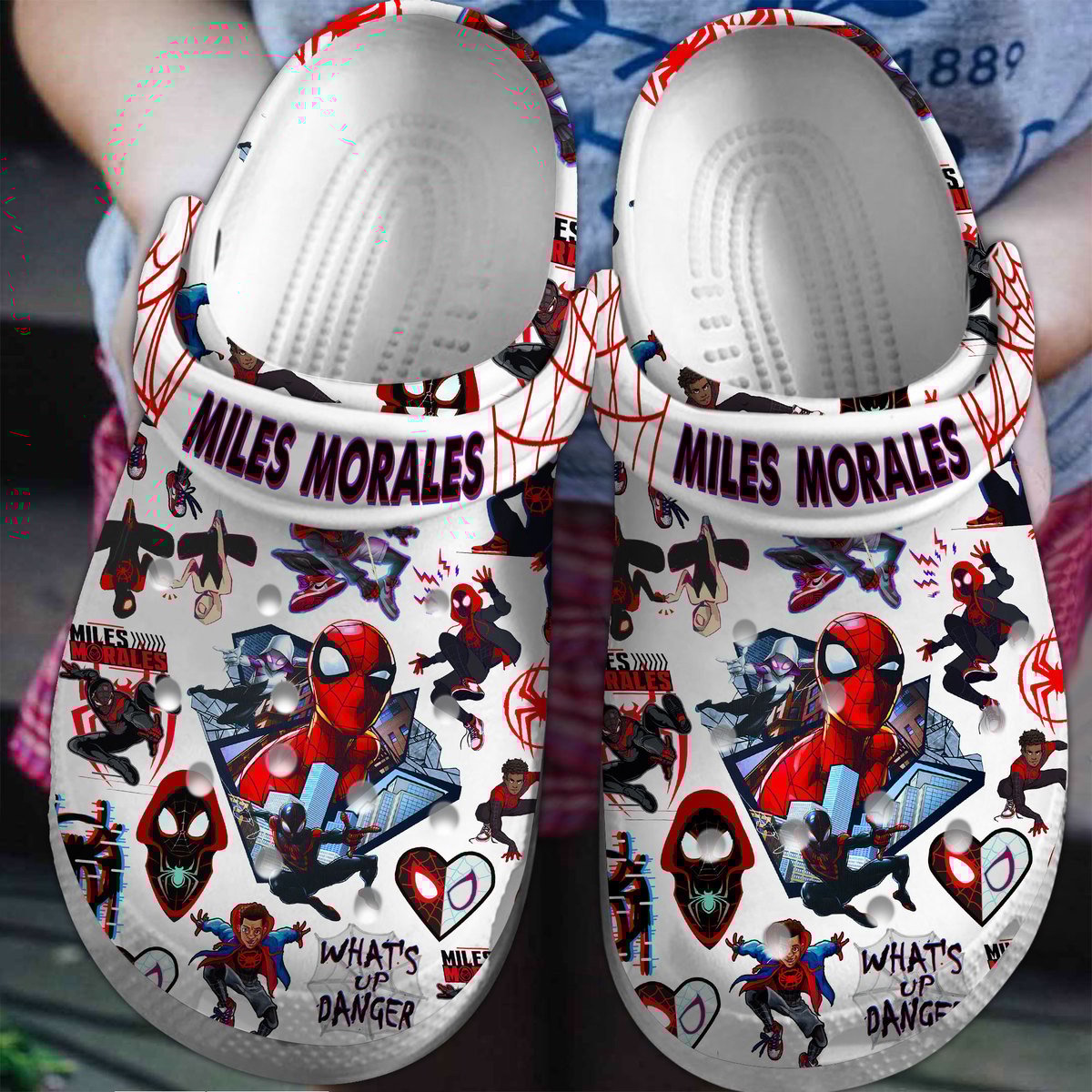 Marvel Spider-Man Miles Morales Game Movie Crocs Crocband Clogs Shoes Comfortable For Men Women and Kids