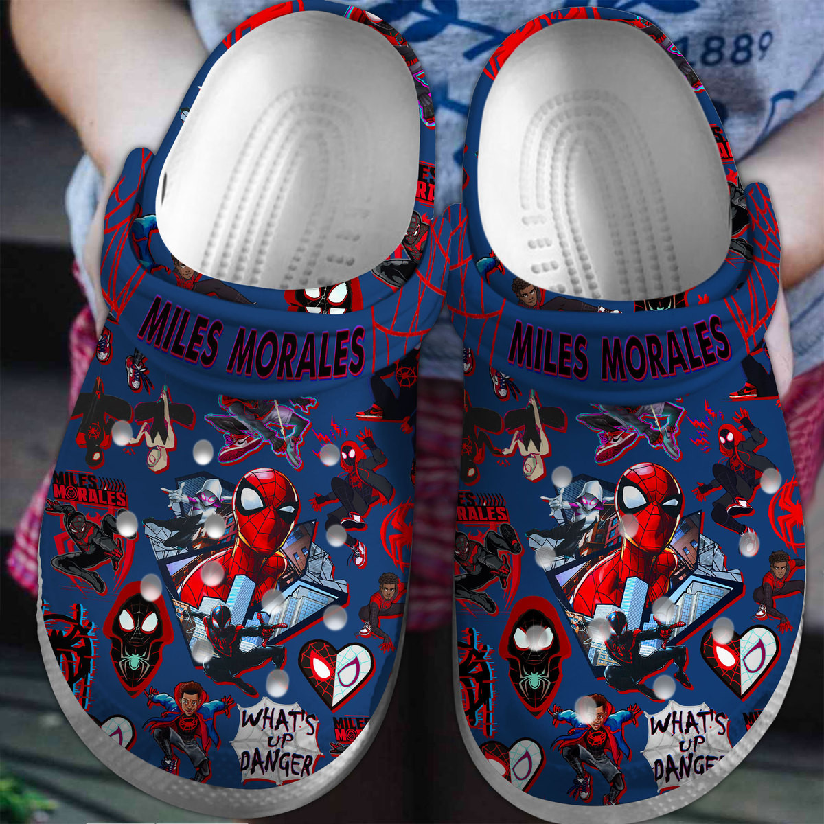 Marvel Spider-Man Miles Morales Game Movie Crocs Crocband Clogs Shoes Comfortable For Men Women and Kids