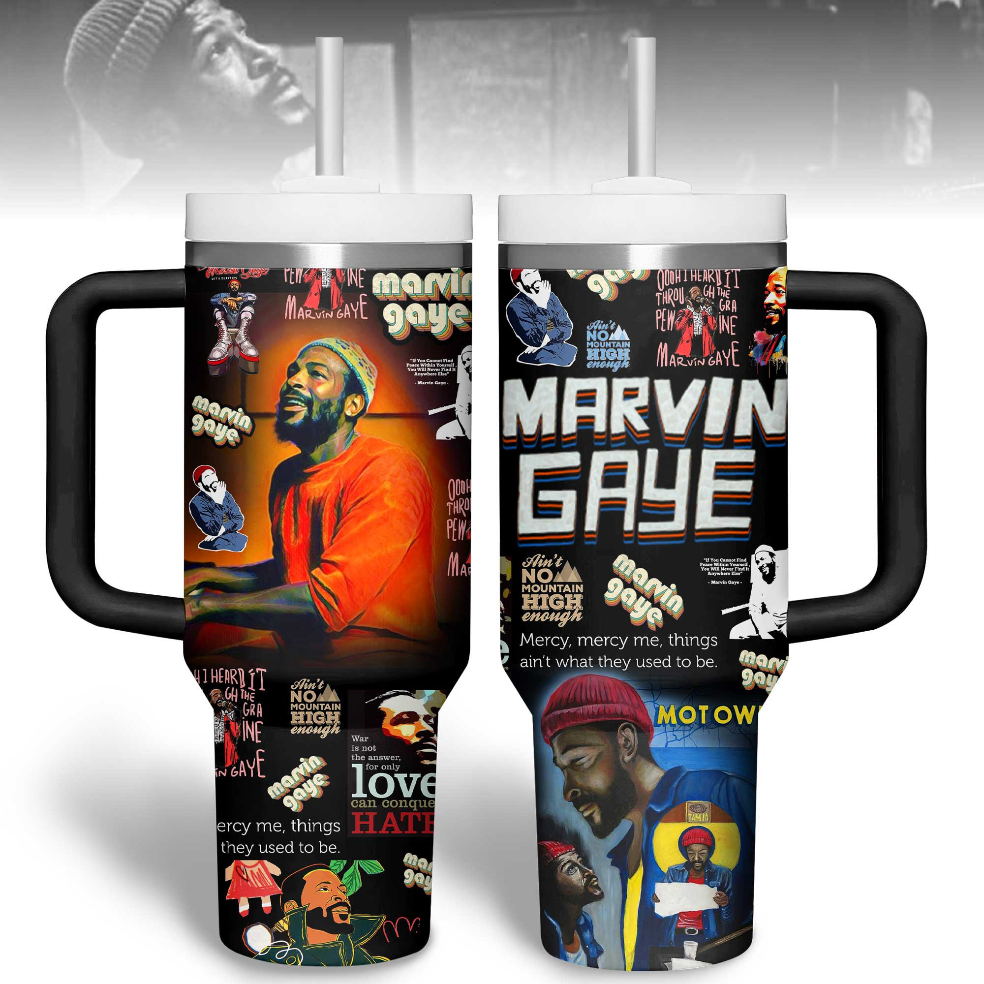 Marvin Gaye Music Custom Stanley Cup 40 oz 30 oz Tumbler With HandleTVC2301307