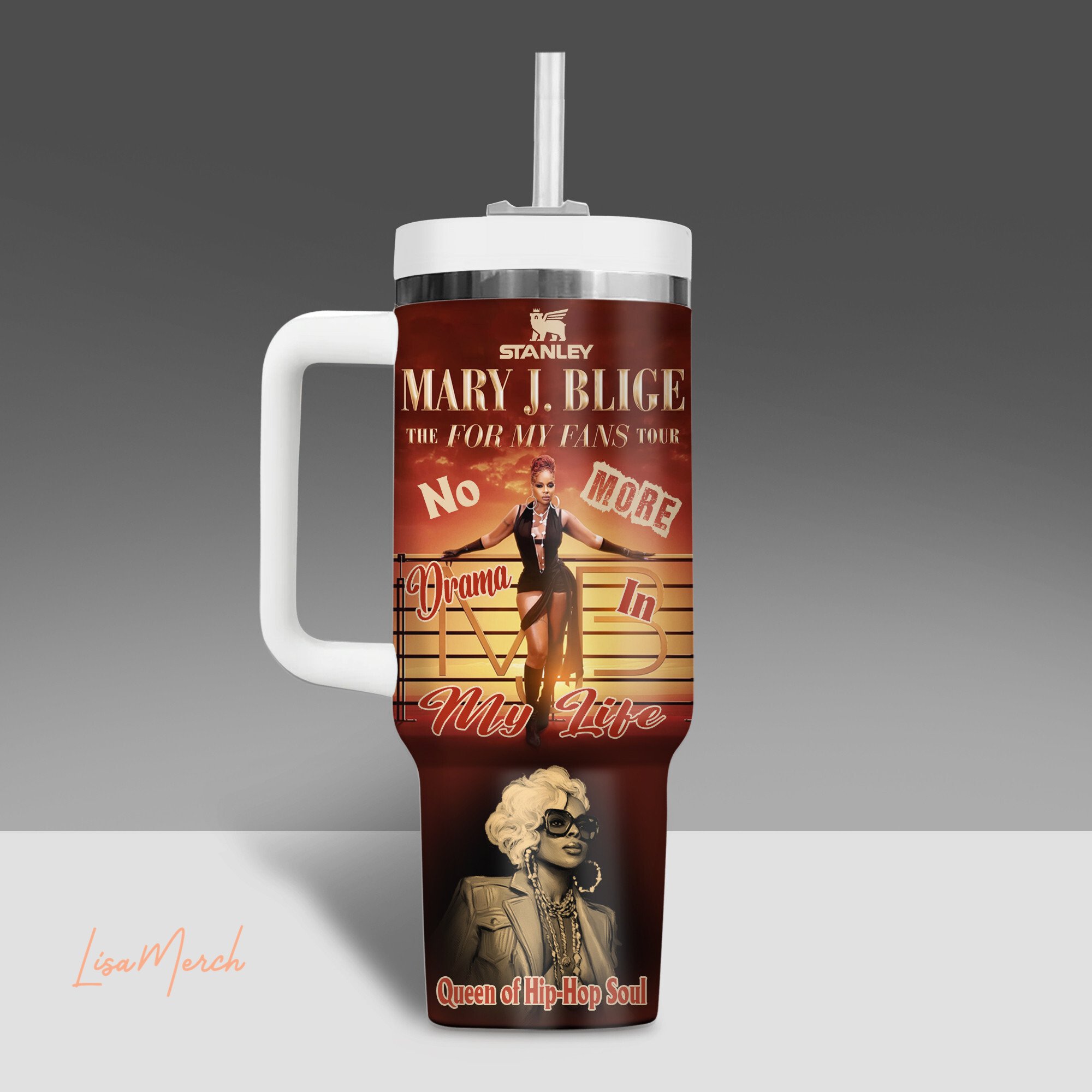 Mary J. Blige Music Custom Stanley Cup 40 oz 30 oz Tumbler With HandleTVC2301279 - Image 3