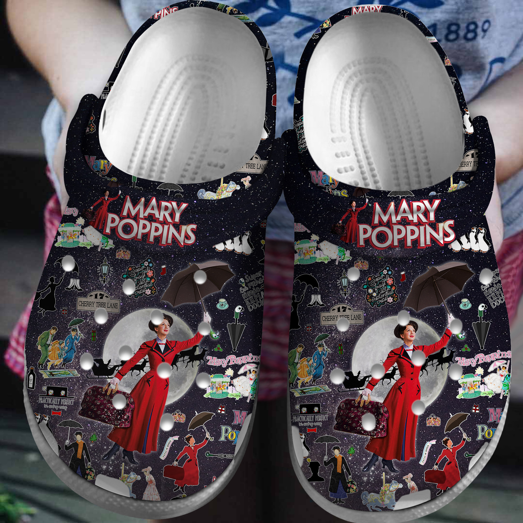 Mary Poppins Movie Crocs Crocband Clogs Shoes Comfortable For Men Women and Kids