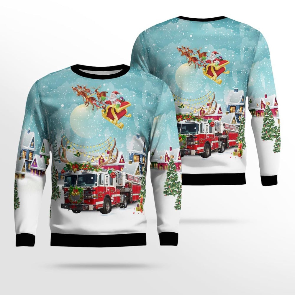 Maryland Hollywood Volunteer Fire Department Christmas Ugly Sweater Christmas Unisex Sweaters Gift For Christmas