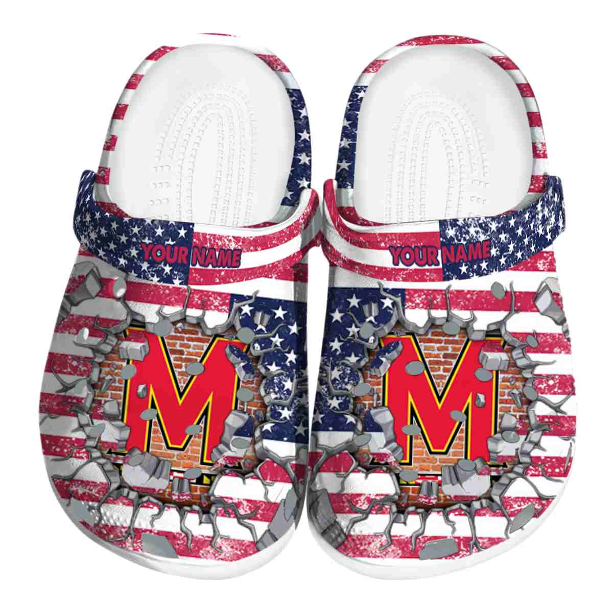 Maryland Terrapins NCAA Sport Crocs Crocband Clogs Shoes Comfortable For Men Women and Kids